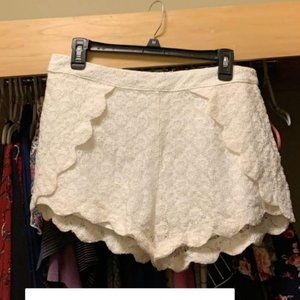 White Lace Shorts